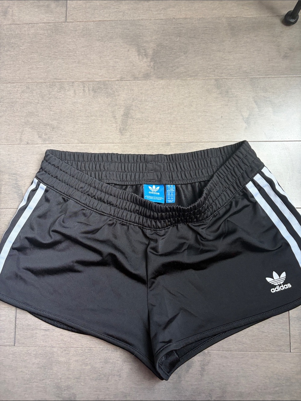 adidas Black Athletic Shorts with White 3-Stripes